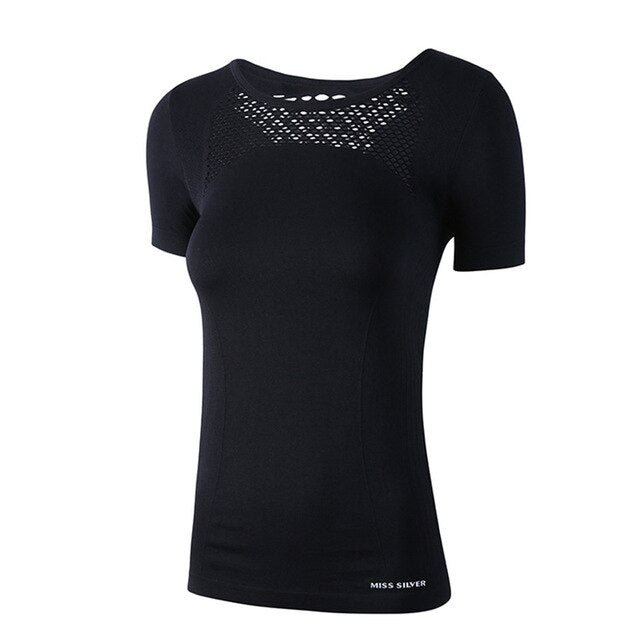 Fitness T-shirt Polyester and Cotton Women