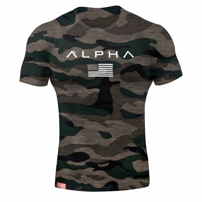 Camouflage Sport Training Cotton T-shirt